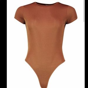 Boohoo Basic Cap Sleeve Rib Bodysuit